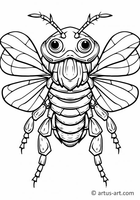 Cırcır Böceği Boyama Sayfası